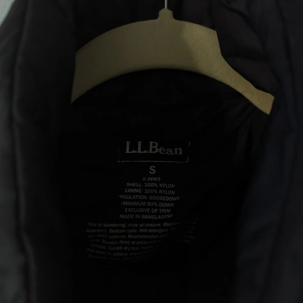 LL Bean Black Goose Down Longline Puffer Jacket - Picture 4 of 5